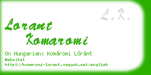 lorant komaromi business card
